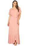 D. Pink Short Sleeve Contrast Floral Stripes Dress - Pack of 6