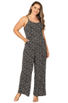 Green Multi Plus Size Spaghetti Strap Floral Jumpsuit - Pack of 6