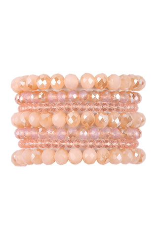 Natural Butterfly, Pearl Classy Stackable Bracelet - Pack of 6