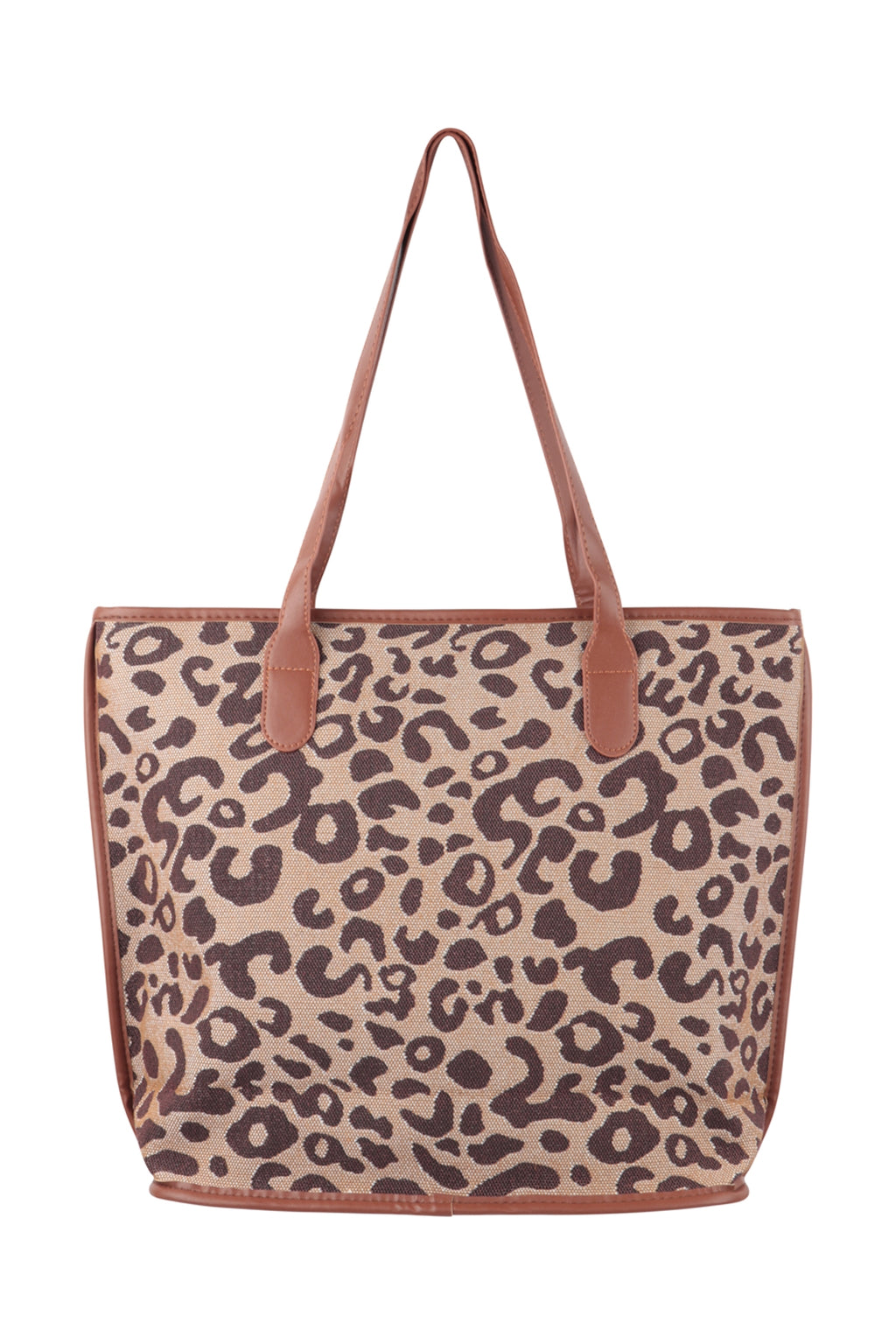 Leopard Print Tote Bag Brown - Pack of 6
