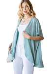 Plus Size Open Front Long Cardigan White  - Pack of 6