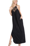 Black Multi Off Shoulder Printed Maxi Dress - Pack of 6