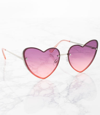 Single Color Sunglasses - M19294AP-Gold/Purple Combo - Pack of 6 - $2.5/piece