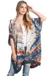 Women Pull Over Color-Blocked Poncho Beige - Pack of 6