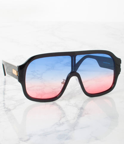Single Color Sunglasses - KB-S1601R-BLACK - Pack of 6 - $3.00/piece