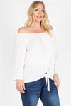 Plus Size 3/4 Sleeve Top Ivory - Pack of 6