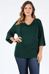 Plus Size Bell-Sleeves Top Olive - Pack of 6