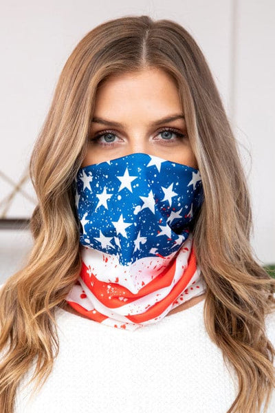 Foulard Bandana Drapeau USA, Head Scarf Américain, Unisexe, Coton, Neuf Avec étiquettes