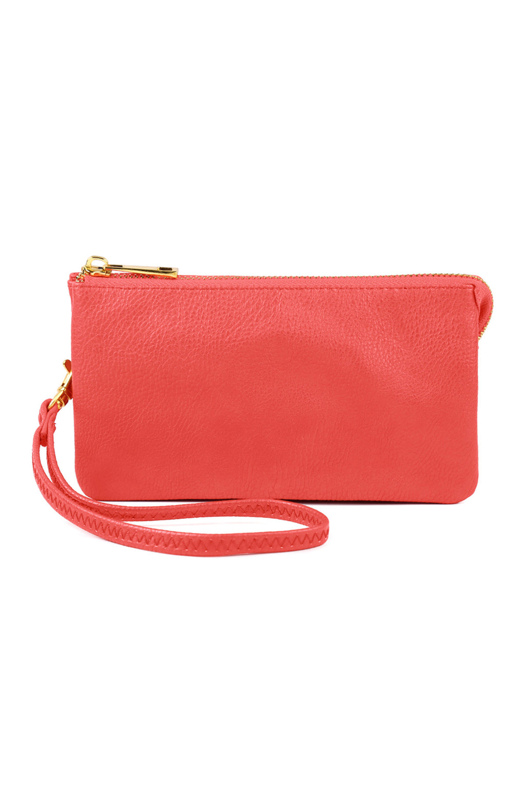 Leather Wallet with Detachable Wristlet Coral Pink - Pack of 6