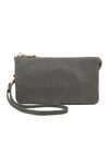 Leather Wallet with Detachable Wristlet Gray - Pack of 6