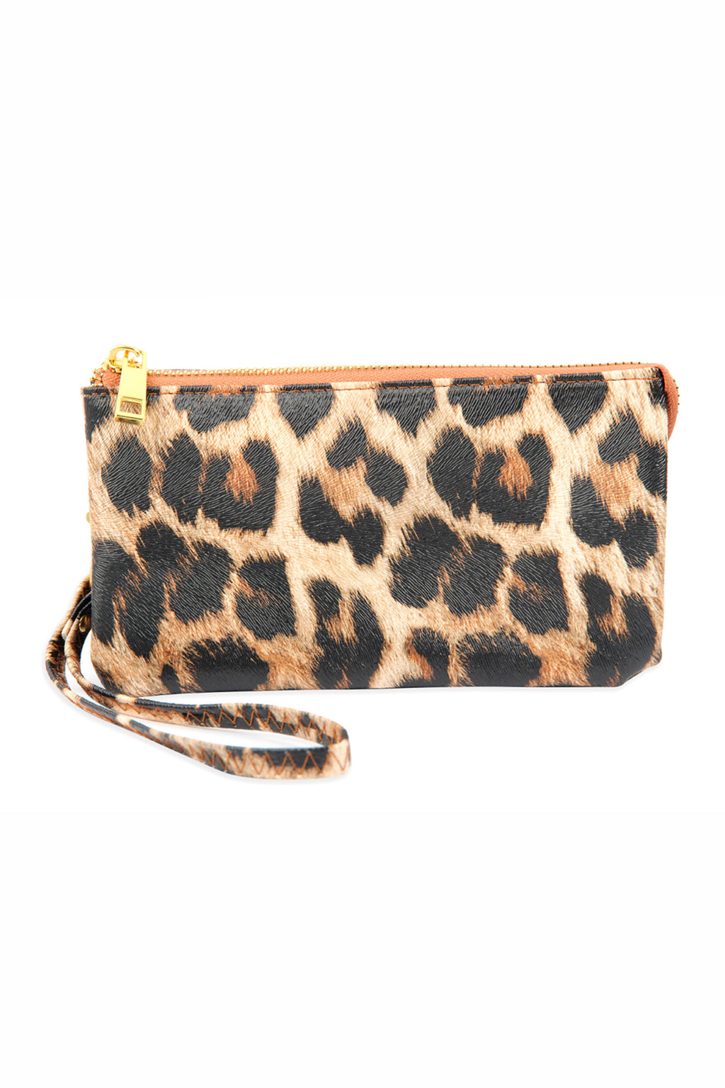 Leather Wallet with Detachable Wristlet Leopard - Pack of 6