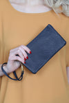 Leather Wallet with Detachable Wristlet Navy - Pack of 6