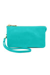 Leather Wallet with Detachable Wristlet Turquoise - Pack of 6