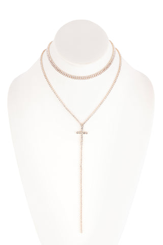 Light Blue Tassel Pendant Necklace - Pack of 6