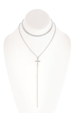 Light Blue Tassel Pendant Necklace - Pack of 6