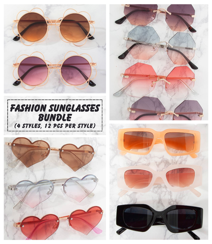 Best Seller Classic Sunglasses Bundle – 4 Styles, 12 pcs per Style