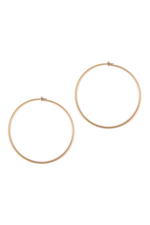 Wire Hoop Earrings Matte Gold - Pack of 6