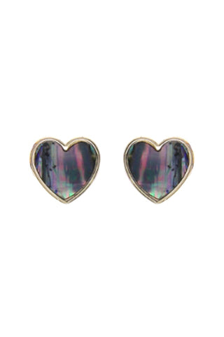 Valentine Heart Druzy with Rhinestone Post Earrings White - Pack of 6