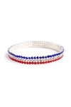 Flag 3 Line Elastic Bracelet - Pack of 6