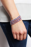 Flag 3 Line Elastic Bracelet - Pack of 6