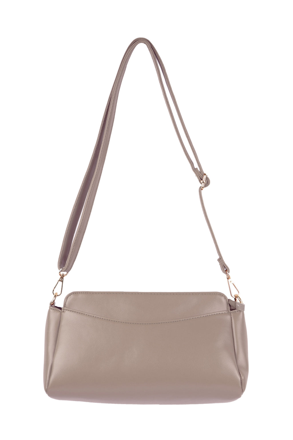 Convertible Leather Crossbody/Pouch Bag Taupe - Pack of 6