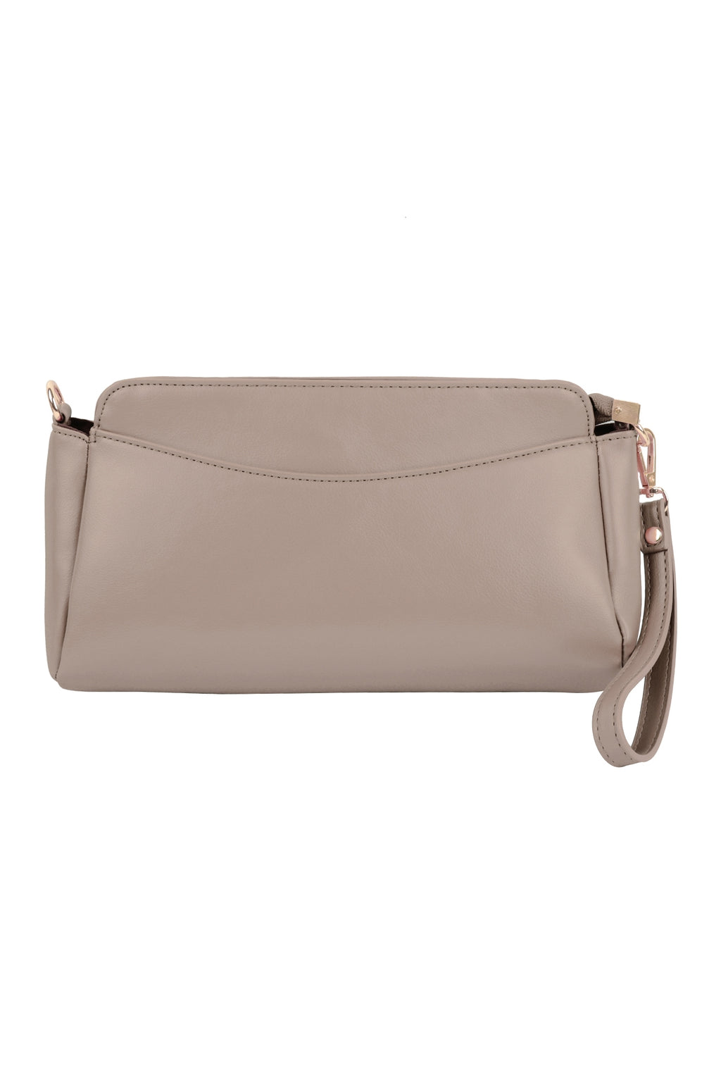 Convertible Leather Crossbody/Pouch Bag Taupe - Pack of 6