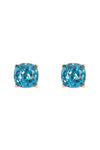Light Blue Glitter Epoxy Stud Earrings - Pack of 6