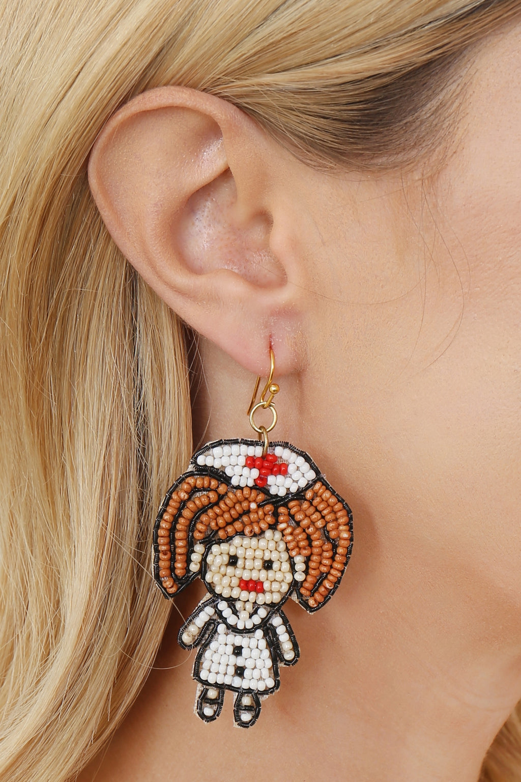 Nurse's Day Pattern Seed Bead Drop Earrings Multicolor - Pack of 6