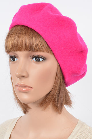 Chain Rib Knit Pattern Beanie Pink - Pack of 6