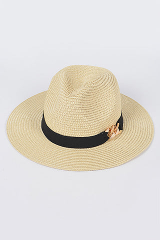 Aztec Band Panama Hat Black - Pack of 6
