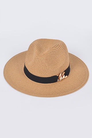 Aztec Band Panama Hat Beige - Pack of 6