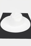 Black and White Braided Jute Band Panama Hat Black - Pack of 6