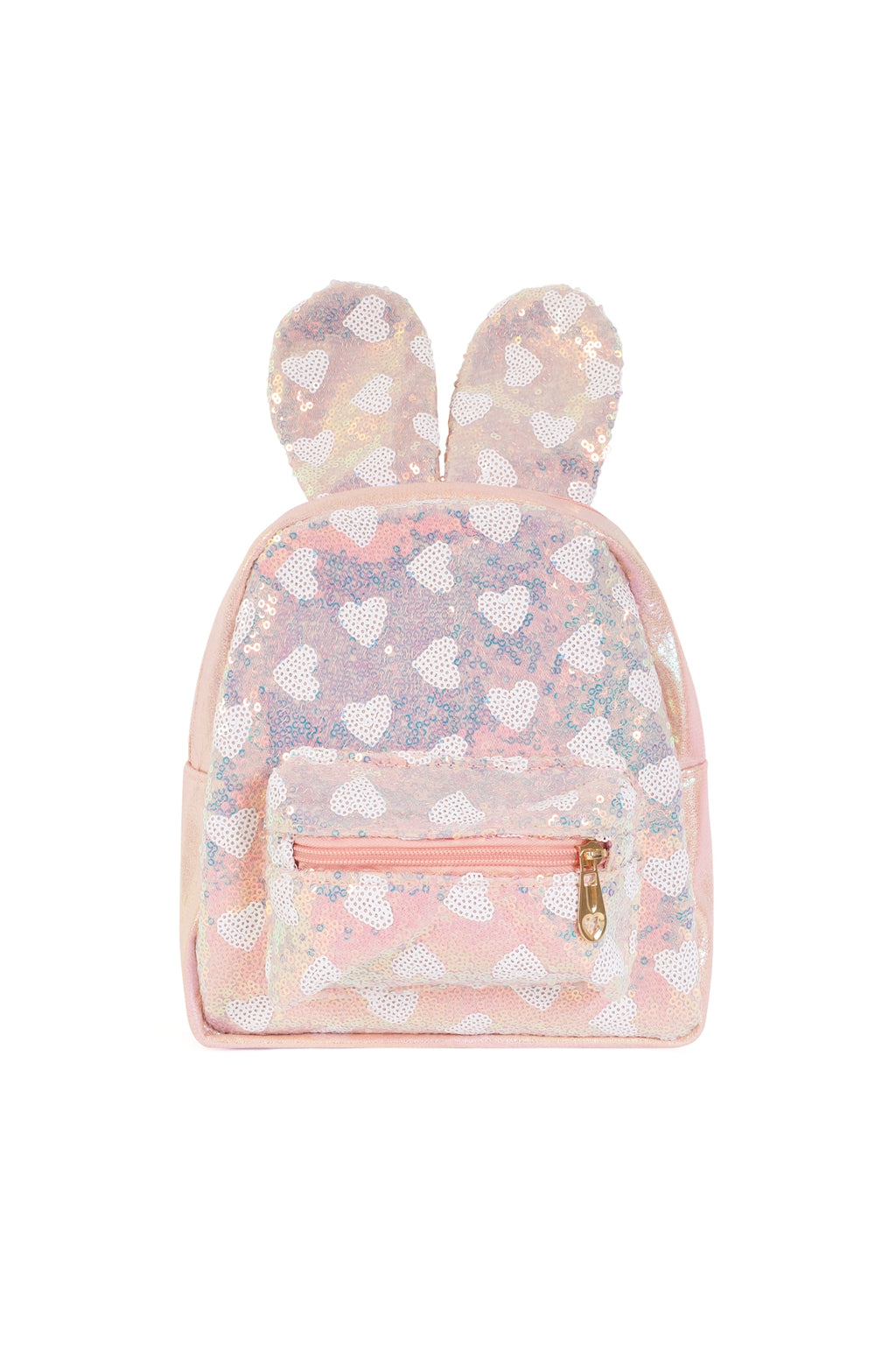 Cute Bunny Ears Glitters Kids Backpack Pink - Pack of 6