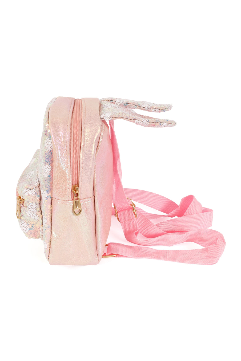Cute Bunny Ears Glitters Kids Backpack Pink - Pack of 6