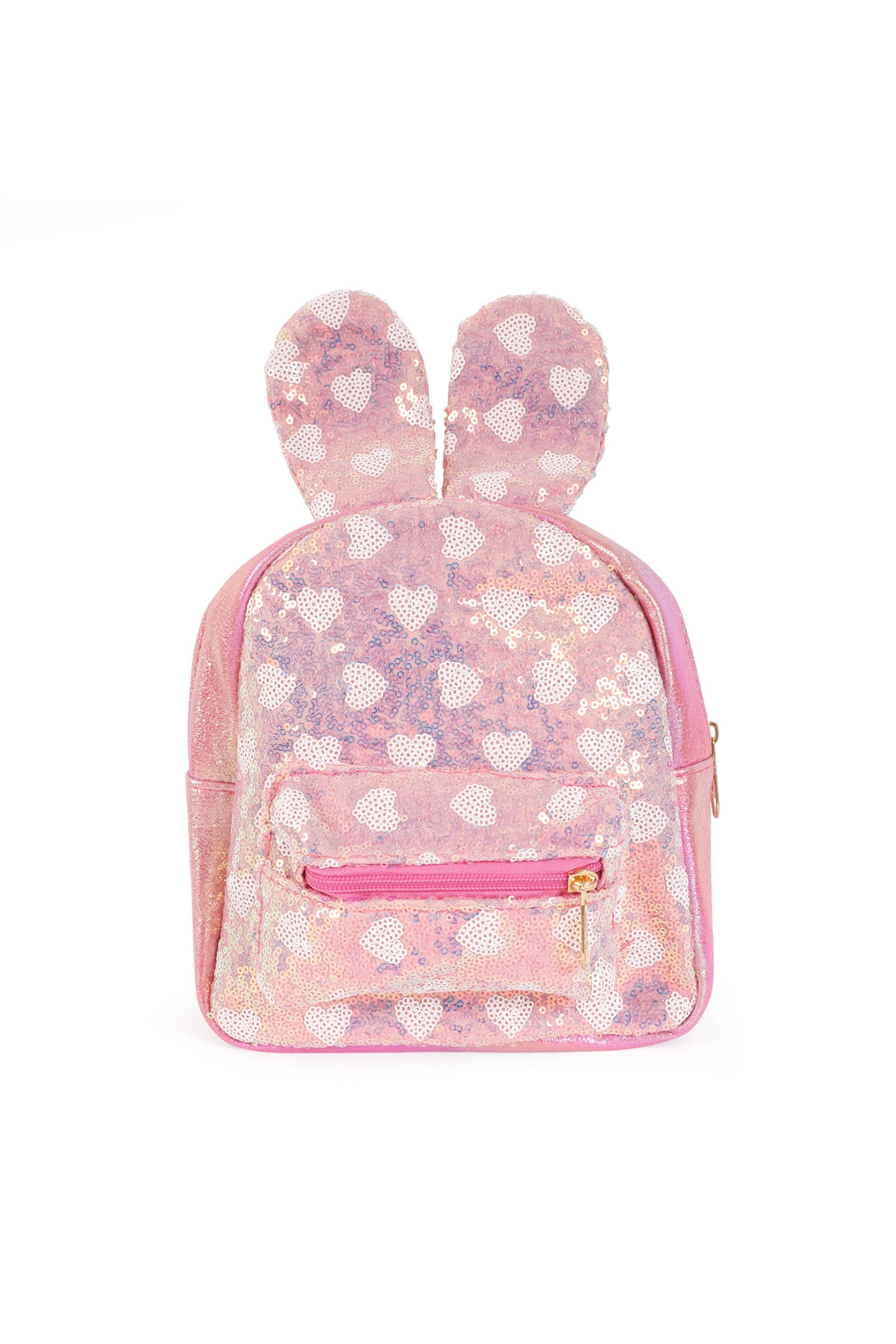 Cute Bunny Ears Glitters Kids Backpack Rose - Pack of 6