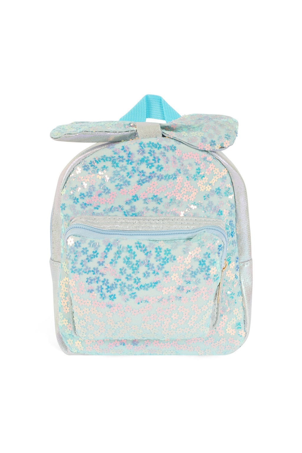 Cute Bow Glitter Kids Backpack Blue - Pack of 6