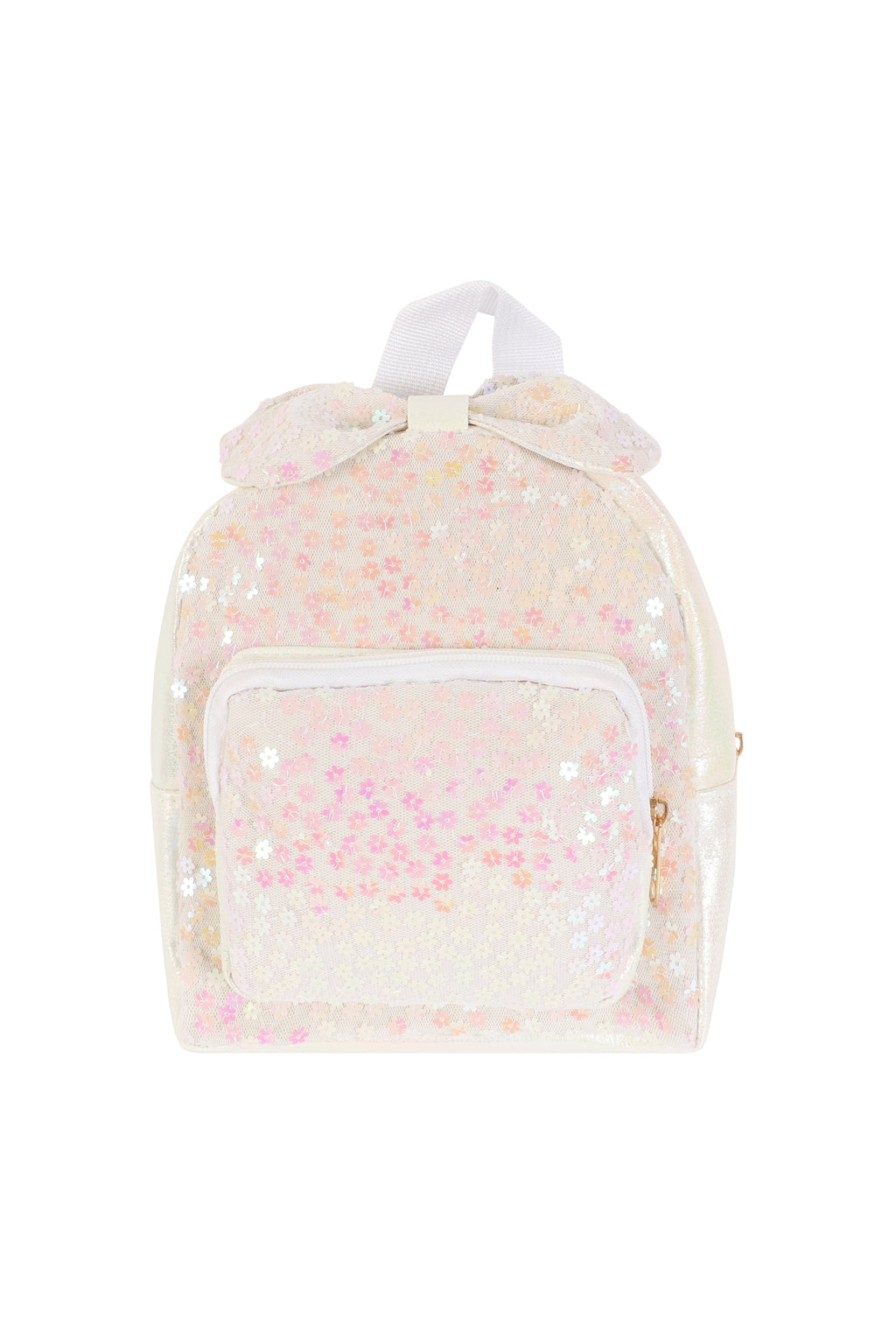Cute Bow Glitter Kids Backpack White - Pack of 6