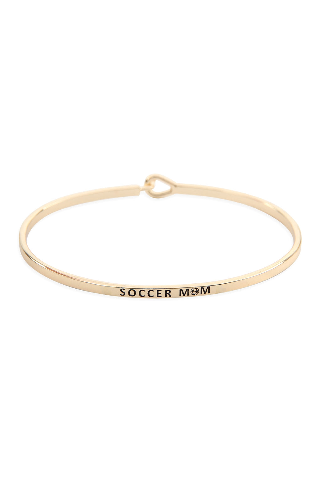 Soccer Mom Fashion Bangle Gold - Pack of 6
