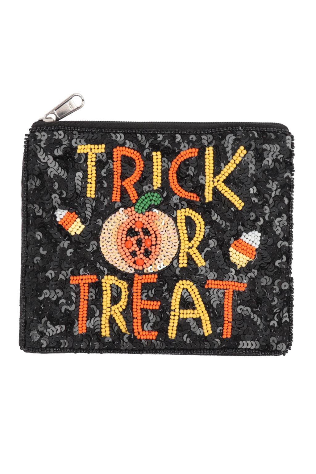 Trick or Treat Halloween Sequin Coin Pouch Black - Pack of 6