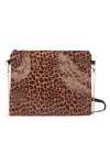 Cheetah Print Chain Strap Mini Crossbody Bag Brown - Pack of 6