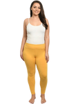 Mustard Plus Size Leggings Yoga Pants - Pack of 6