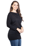 Black Plus Size Dolman Sleeve Cowl Neck Dress - Pack of 6