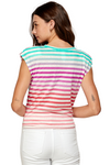 Multi Stripes Front Tie Top - Pack of 6