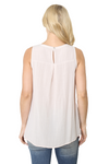 Light Blush Sleeveless Lace Detail Top - Pack of 6