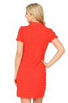 Tomato Red Ruffled Detail Dress -  Pack of 6