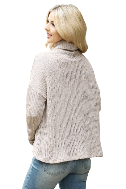 Oatmeal Long Sleeve Back Twist Knot Top - Pack of 6