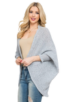 Plus Size Pull Over Poncho Beige - Pack of 6