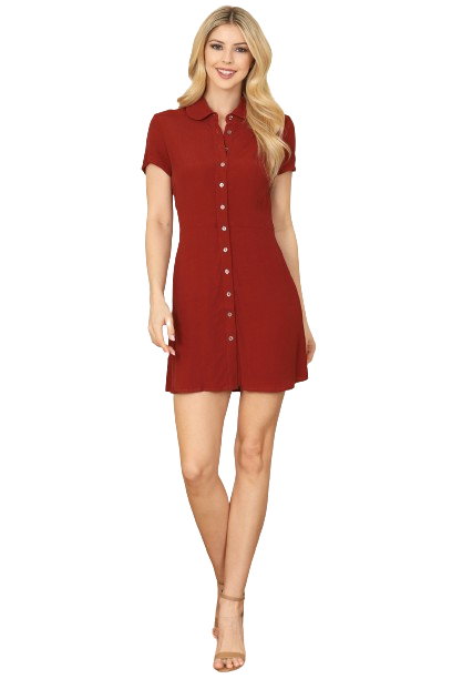 Brick Collared Button Down Mini Dress - Pack of 5