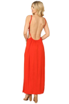 Rust Double Strap Ring Front Cut Out M-Slit Backless Maxi Dress -  Pack of 5