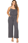 Black Plus Size Multi Ditsy Floral Jumpsuit - Pack of 6